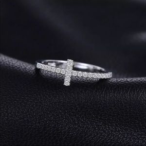 Sterling silver cross ring